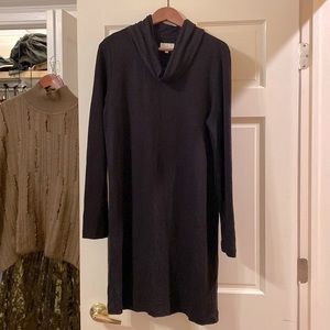 Lou & Grey Jersey Black Dress with Cowl Neck